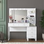 Hanah Home Mesa de Maquillaje con 10 Focos Blanco